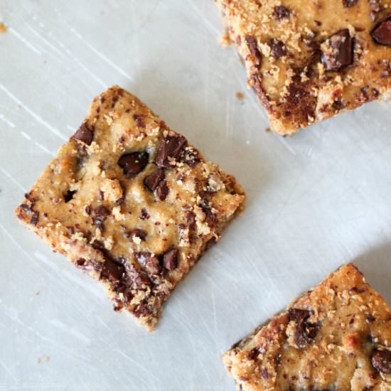 Peanut Butter Chickpea Blondies - Recipe photo by ambitiouskitchen