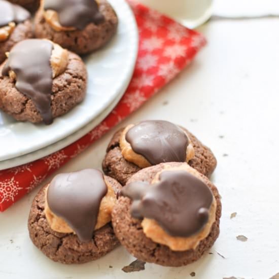 Buckeye Brownie Cookies - Recipe photo by mypurplespoon