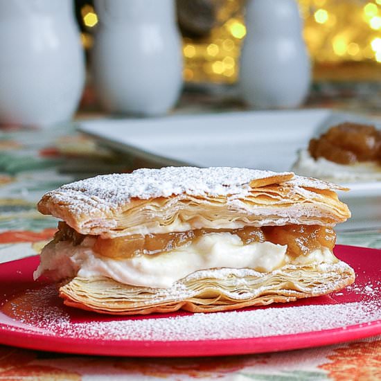 Brown Butter Ricotta Apple Napoleon - Recipe photo by theyumyumfactor