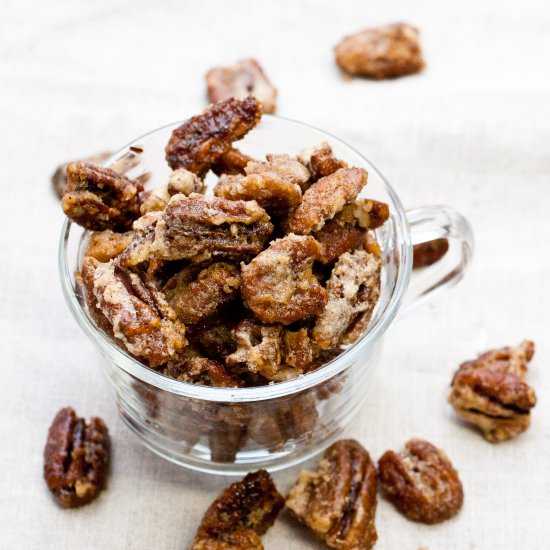 Cinnamon Sugar Roasted Pecans - Recipe photo by PinkTrollKitchen