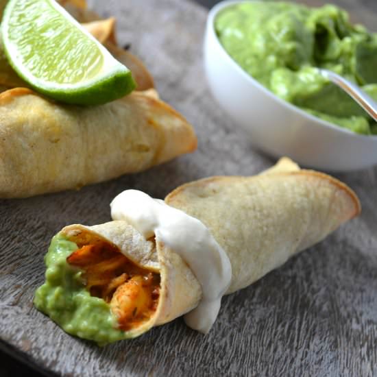 Salsa Chicken Taquitos - Recipe photo by DelishDlites