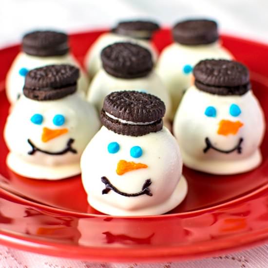Melting Snowmen Cookie Balls - Recipe photo by homemadehooplah