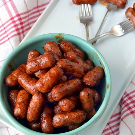 Sweet n' Tangy Lil' Smokies - Recipe photo by plaidandpaleo