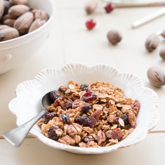 Gingerbread Granola - Recipe photo by thewacovegan