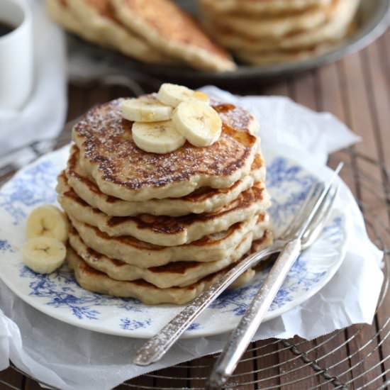 Banana Nutmeg Pancakes - Recipe photo by Running to the Kitchen
