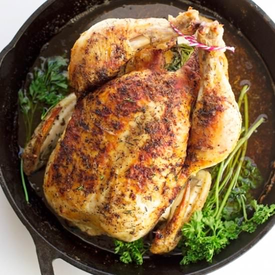 One Hour Whole Roasted Chicken - Recipe photo by littlespicejar