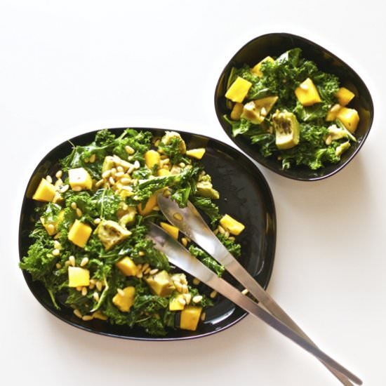 Massaged Kale Avocado Salad - Recipe photo by Tasty Joy