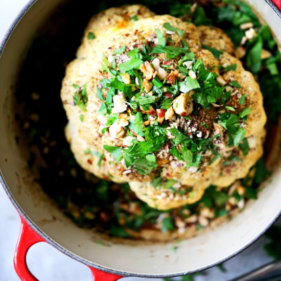 Whole Roasted Cauliflower - Recipe photo by yummybeet