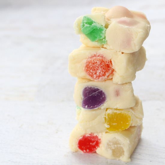 Gumdrop Fudge - Recipe photo by chic cookies