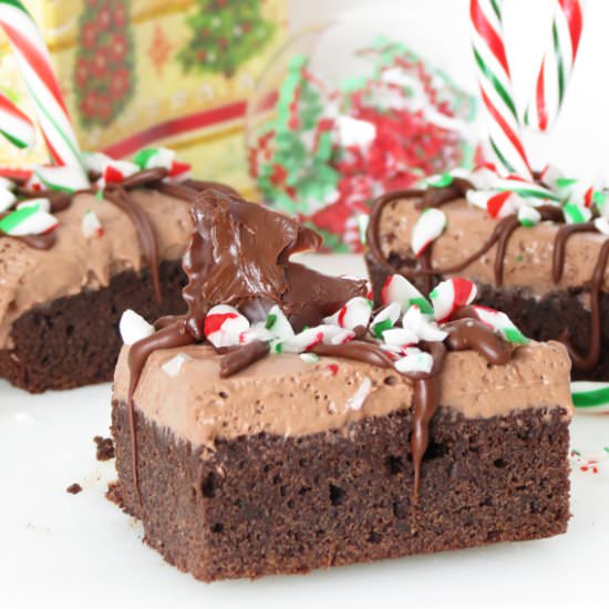 Peppermint Chocolate Mousse Brownie - Recipe photo by ilonaspassion