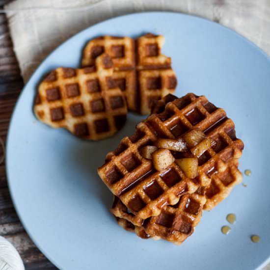 Double Apple Croissant Waffles - Recipe photo by heartsinmyoven
