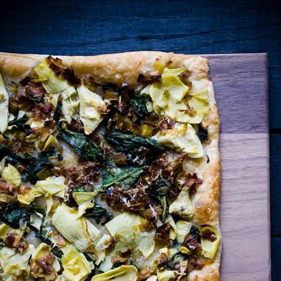 Spinach and Artichoke Tart - Recipe photo by Savory Simple