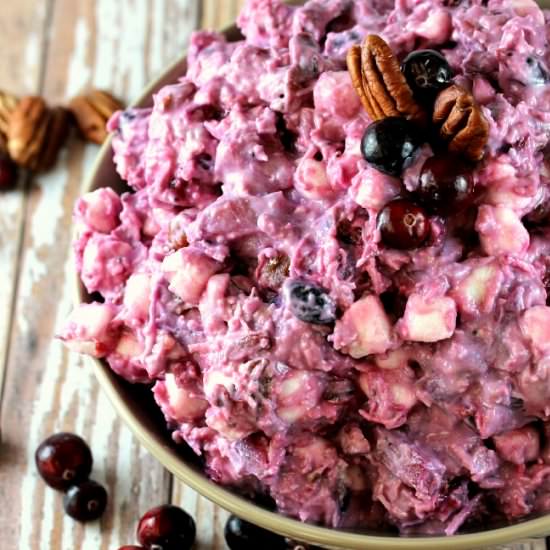 Cranberry Millionaire Salad - Recipe photo by SpendWithPennies