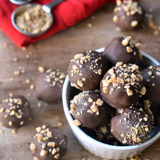 Peanut Butter Toffee Truffles - Recipe photo by lemontreedwelling