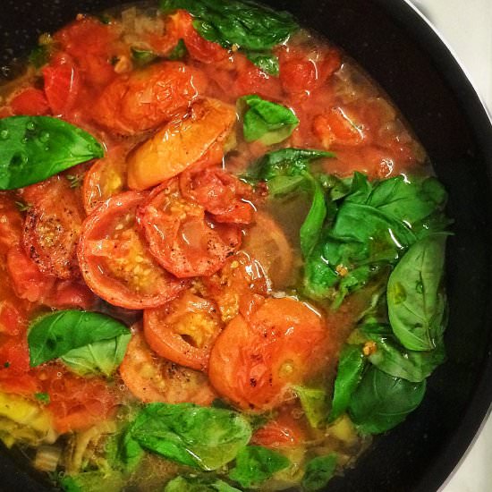 Roasted Tomato Basil Soup - Recipe photo by TediSarah