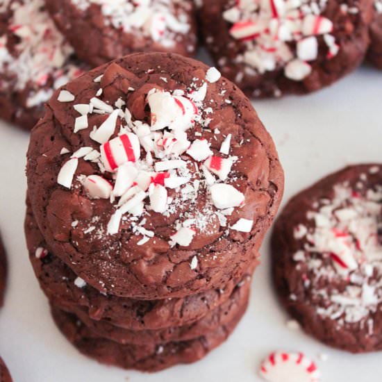 Peppermint White Chocolate Brookies - Recipe photo by domesticateme