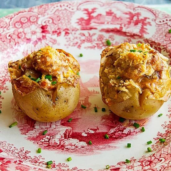 jack potatos with roasted meat - Recipe photo by Kooking