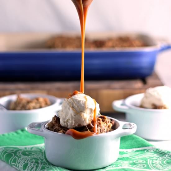 Apple Pear Cobbler with Caramel - Recipe photo by pearlsonastring