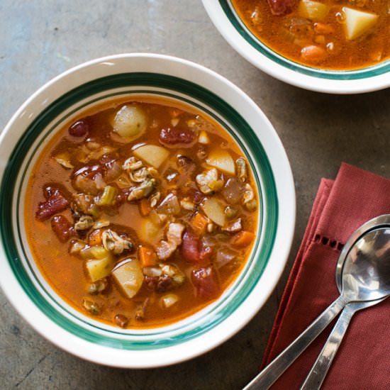 Manhattan Clam Chowder - Recipe photo by BestRecipeBox