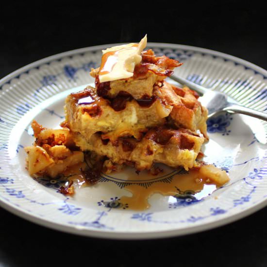 Apple French Toast Waffles - Recipe photo by Recipe Fiction