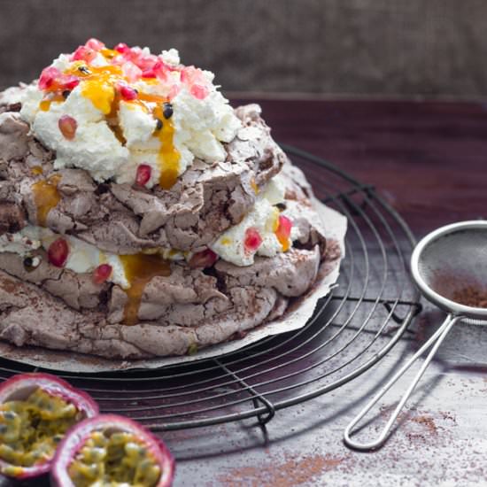 Chocolate Christmas Pavlova - Recipe photo by Multiculti