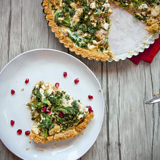 Green Kale Feta Gluten Free Pie - Recipe photo by lisaerik