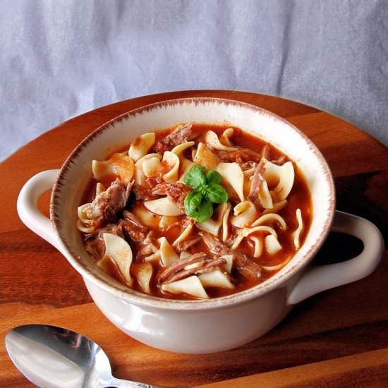 Dad's Red Beef Winter Soup - Recipe photo by TheKitchenWhisperer
