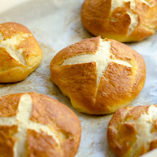 Fabulous Soft & Chewy Pretzel Rolls - Recipe photo by Flower Patch Farmhouse