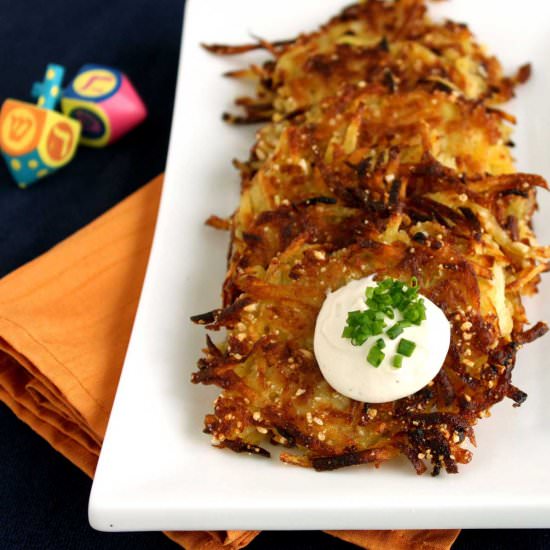 Gluten Free Hanukkah Latkes - Recipe photo by JesseLWellness