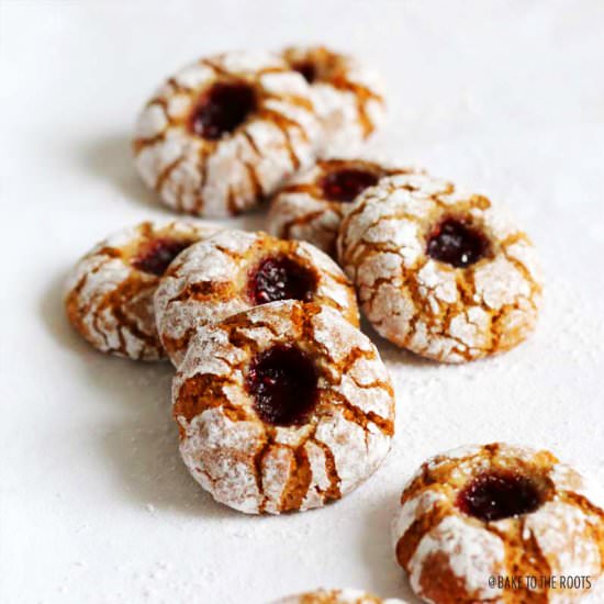 Raspberry Amarettini - Recipe photo by baketotheroots