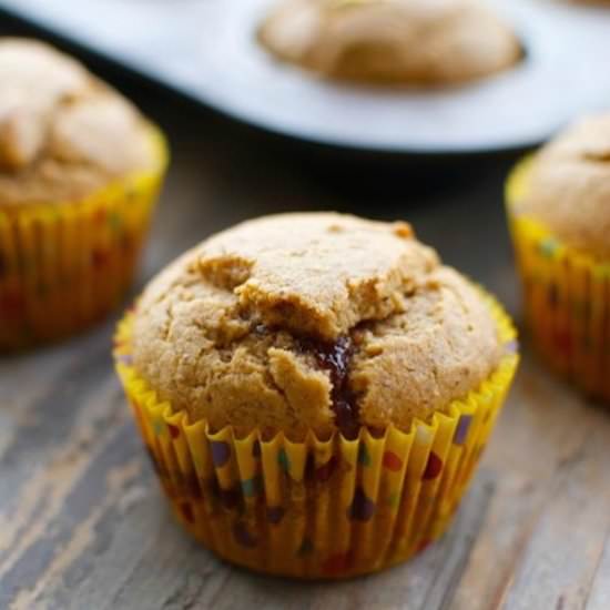 Almond Butter and Jelly Muffins - Recipe photo by eatingmadeeasy