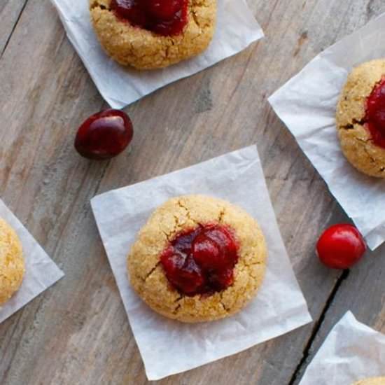 Almond Butter Thumbprint Cookies - Recipe photo by eatingmadeeasy