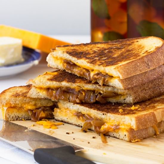Caramelized Onion Grilled Cheese - Recipe photo by cupofzest