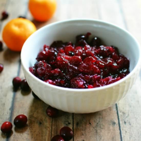 Cranberry Orange Sauce - Recipe photo by Vanessa At the Picket Fence