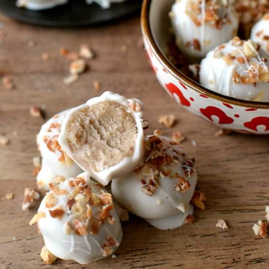 Eggnog Cookie Dough Truffles - Recipe photo by lemontreedwelling