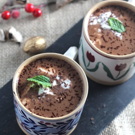 Mint Hot Chocolate - Recipe photo by myfussyeater