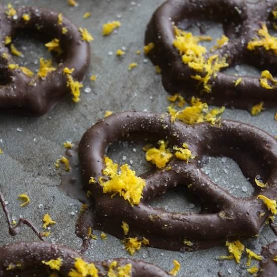 Orange Chocolate Covered Pretzels - Recipe photo by thealmondeater
