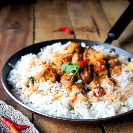 Asian Inspired Rice and Chicken - Recipe photo by Priyadarshini Chatterjee