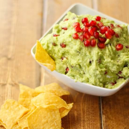 Festive Guacamole - Recipe photo by eatthinkbemerry