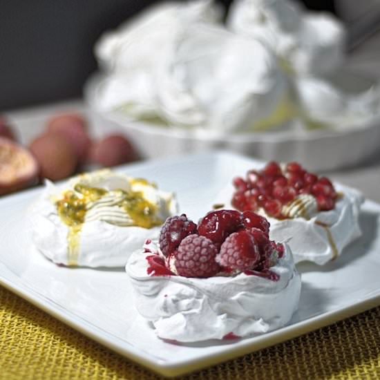 Mini Pavlovas - Recipe photo by Cuisine Fiend