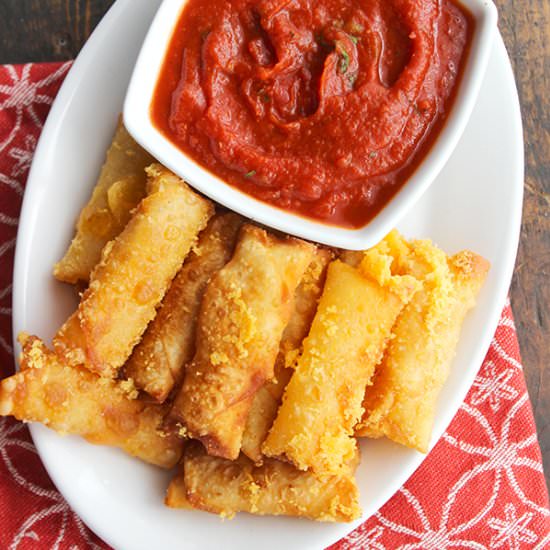 Melted Cheddar Cheese Sticks - Recipe photo by simplegreenmoms