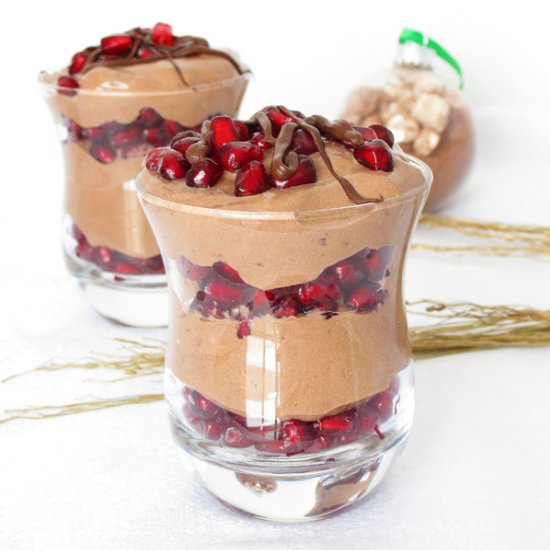 Pomegranate Chocolate Pudding - Recipe photo by ilonaspassion