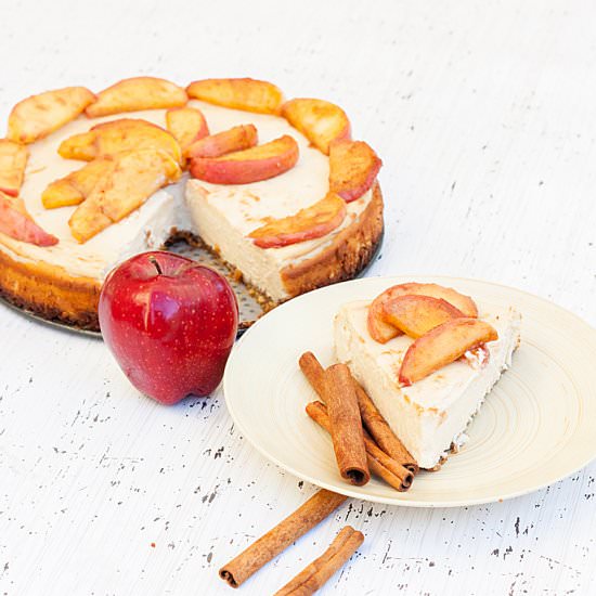 Apple Cider Cheesecake with Compote - Recipe photo by platingpixels