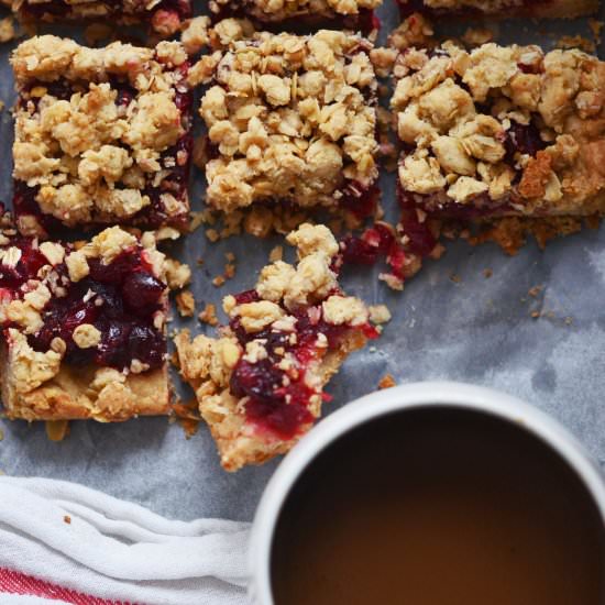 Cranberry Orange Shortbread Bars - Recipe photo by forkvsspoon