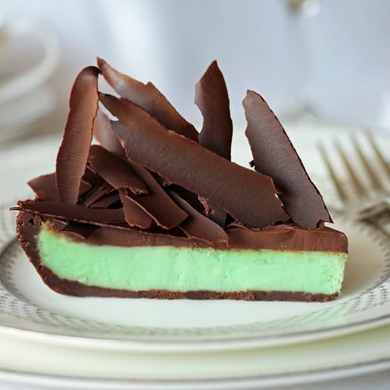 Grasshopper Cream Cheese Pie - Recipe photo by CookandBeMerry