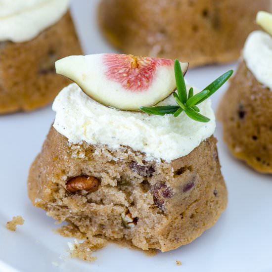 Glazed Mini Fig and Pecan Cakes - Recipe photo by asweetmuddle