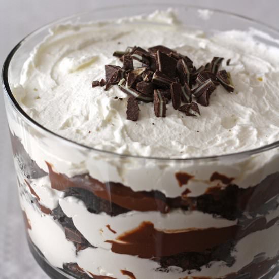 Chocolate Mint Brownie Trifle - Recipe photo by erinblueburke