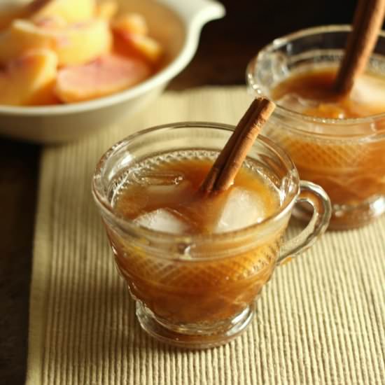 Spiced Peach Jam Bourbon Cocktails - Recipe photo by SolidGoldEats