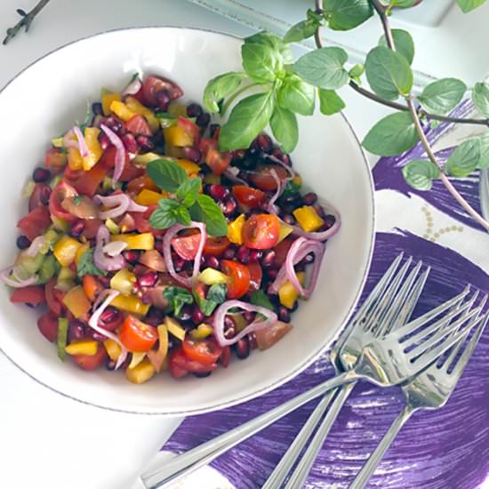 Pomegranate Tomato Salad - Recipe photo by saltandserenity