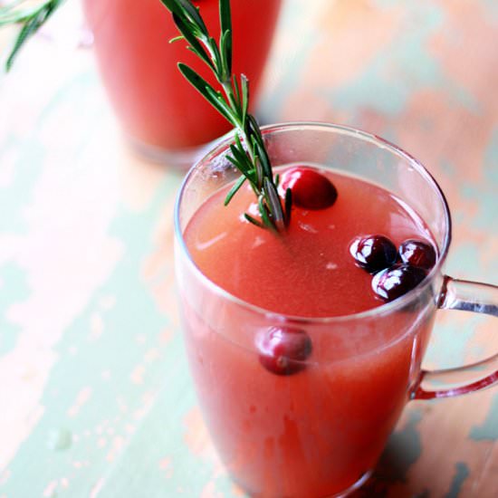 Crock Pot Rosemary Cranberry Cider - Recipe photo by Kitchen Treaty